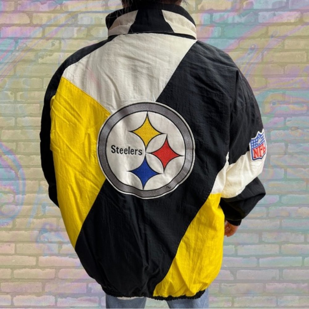 Vintage 90s Apex One Pittsburgh Steelers Light Jacket - Extra Large